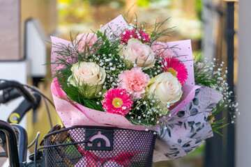 Bouquet Fresh Flowers Including Roses