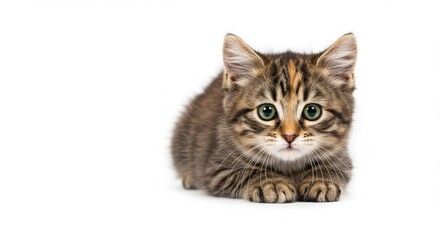 Fototapeta premium Adorable Tabby Kitten A Precious and Playful Furry Friend