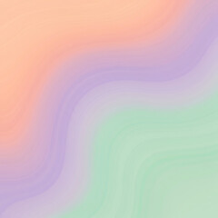 A soft, abstract background with gentle, flowing waves of pastel colors. A calm and modern aesthetic design in peach, lavender, and mint green.
