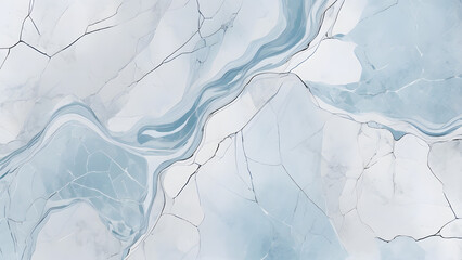 Obraz premium A crisp white marble background with icy blue veins mimicking cracked glacial surfaces.