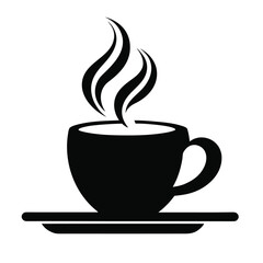 coffee cup icon silhouette vector