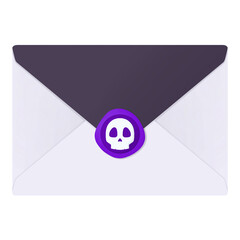 Halloween envelope skull seal