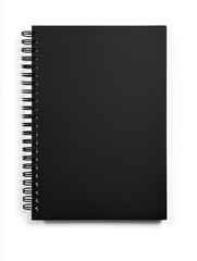black notebook isolated on white