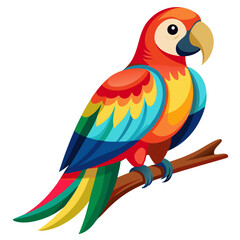 parrot on white background
