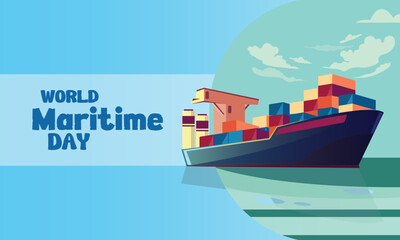 World Maritime day special design ilustration.