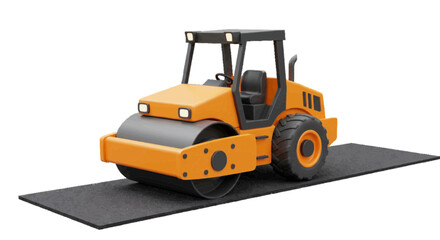 Naklejka premium yellow bulldozer isolated on white