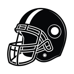 A cricket helmet silhouette illustration 