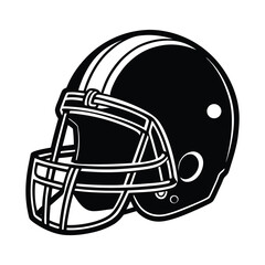 Fototapeta premium A cricket helmet silhouette illustration 