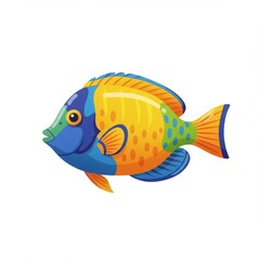 Colorful Cartoon Tropical Fish Illustration