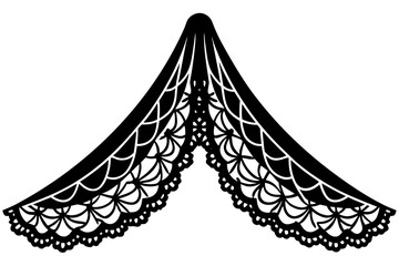 Elegant Lace Border Design &ndash; Vintage Doily Pattern Clipart