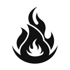 vector fire icon silhouette