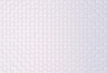 Fototapeta premium Abstract white hexagon pattern, soft background, geometric technology design , science, form
