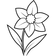 Obraz premium Daffodil Icon Romantic Love Symbols, Hearts, Cupid, Gifts & Celebration Graphics