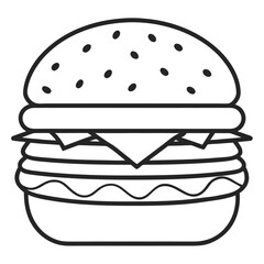 vector illustration of a hamburger