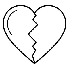 Broken heart  Icon Romantic Love Symbols, Hearts, Cupid, Gifts & Celebration Graphics