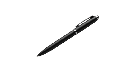 a black pen ball cut out transparent background
