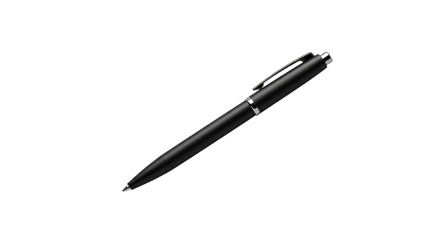 a black pen ball cut out transparent background