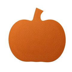 A Blank pumpkin cutout representing a greeting card as well for the occasion like Halloween