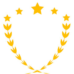 Luxury Golden Emblem Badge with Crown vector png
