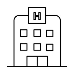 Hospital Building Editable Stroke Icon