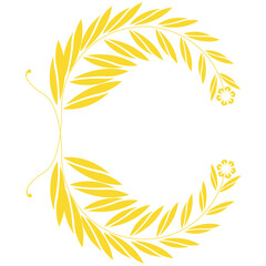 Luxury Golden Emblem Badge with Crown vector png