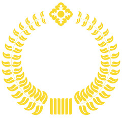 Luxury Golden Emblem Badge with Crown vector png