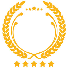 Luxury Golden Emblem Badge with Crown vector png