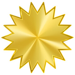 Luxury Golden Emblem Badge with Crown vector png