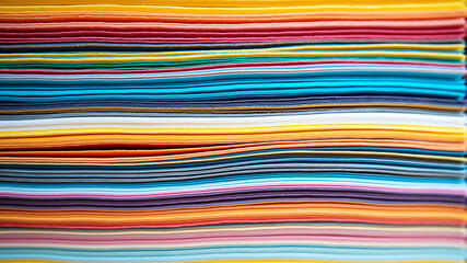 Colorful Fabric Stack for Crafting and Sewing