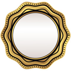 Luxury Golden Emblem Badge with Crown vector png