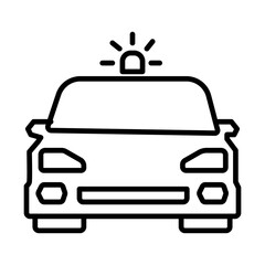 Police Car Editable Stroke Icon © aanme91