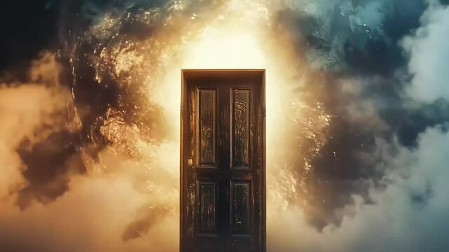The door to a fantasy world footage