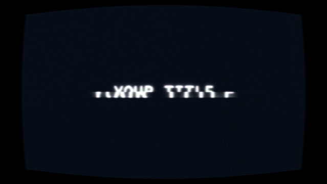 Retro CRT 1984 Animated Title for Wide Screen