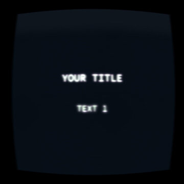 Retro CRT 1984 Animated Title for Square Social Media Posts