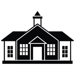 Social worker element isolated community center building on white backgr