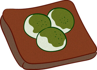 Matcha Mochi Illustration
