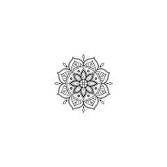 Circular pattern in the form of a mandala. Henna tatoo mandala. Mehndi style. Decorative pattern in oriental style. Coloring book page.