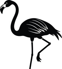 pink flamingo vector silhouette
