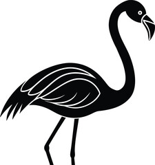 pink flamingo vector silhouette