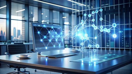 Futuristic Bioinformatics Dashboard with 3D DNA Interface in Virtual Lab, futuristic lab, bioinformatics, Bioengineering Control Panel, biotech, Ultra-HD bioinformatics control system