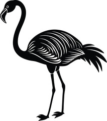 pink flamingo vector silhouette