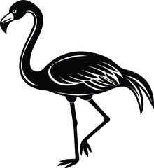 pink flamingo vector silhouette