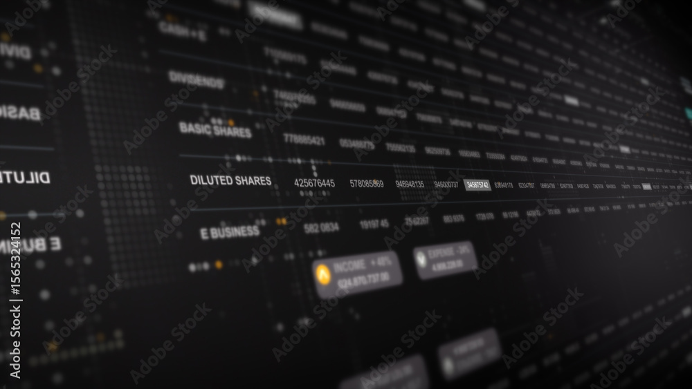 Aufkleber Dynamic data visuals for business info graphics, animated charts, and data-driven insights for a business meeting mock-up. Explore the world of trading, stock exchanges, and crypto