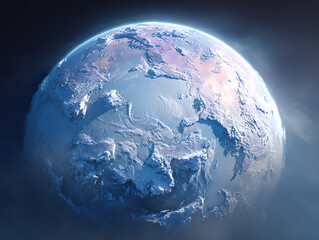 Stunning view of a planet's icy surface.