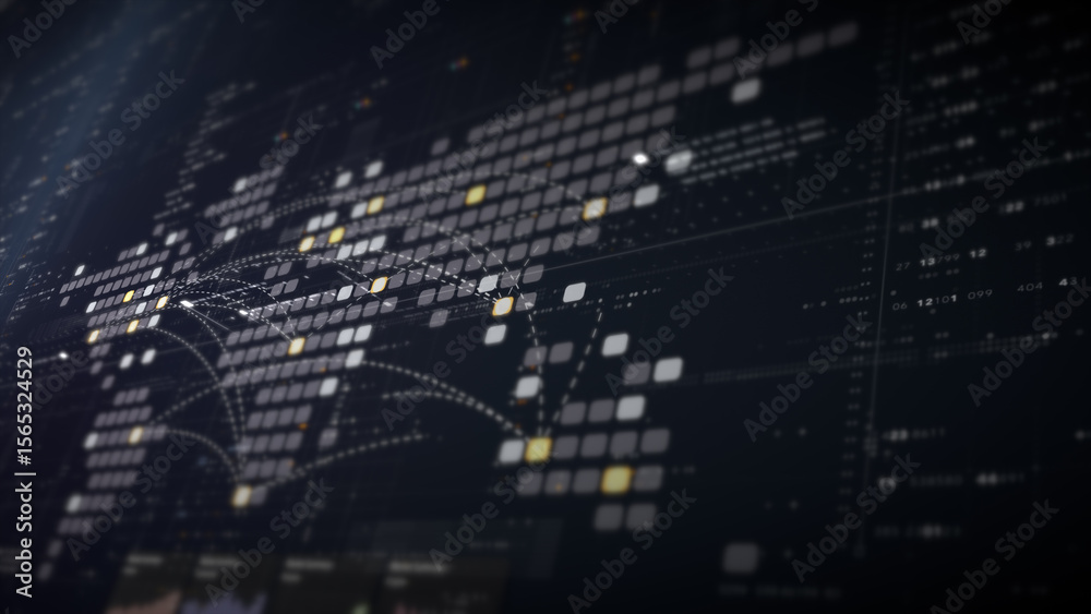 Aufkleber Dynamic data visuals for business info graphics, animated charts, and data-driven insights for a business meeting mock-up. Explore the world of trading, stock exchanges, and crypto