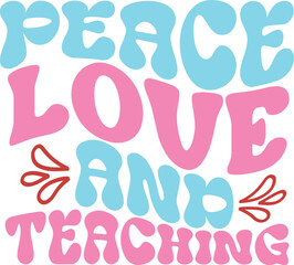 Teacher's Day Retro SVG Typography Design Vintage Text Art for Educators