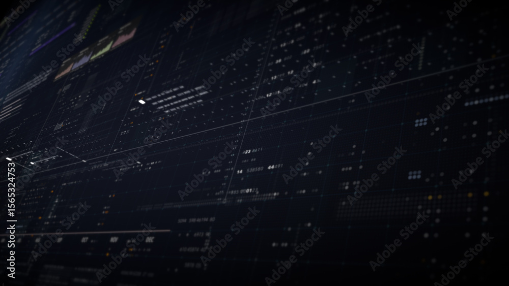 Aufkleber Dynamic data visuals for business info graphics, animated charts, and data-driven insights for a business meeting mock-up. Explore the world of trading, stock exchanges, and crypto