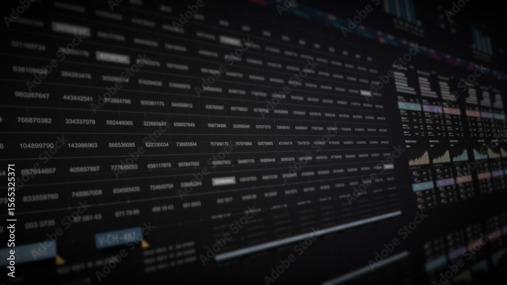 Aufkleber Dynamic data visuals for business info graphics, animated charts, and data-driven insights for a business meeting mock-up. Explore the world of trading, stock exchanges, and crypto