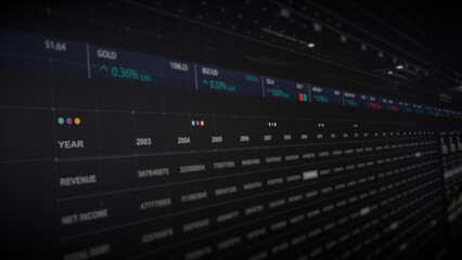 Dynamic data visuals for business info graphics, animated charts, and data-driven insights for a business meeting mock-up. Explore the world of trading, stock exchanges, and crypto