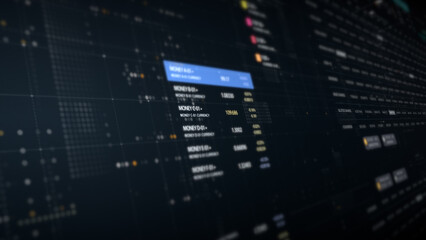 Dynamic data visuals for business info graphics, animated charts, and data-driven insights for a business meeting mock-up. Explore the world of trading, stock exchanges, and crypto